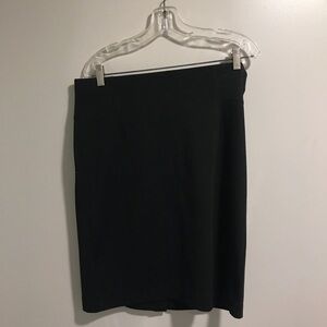 EUC Studio Works Black Knit Back Slit Skirt Size 8